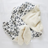 German Shepherd Print Organic Cotton Warm Baby Blanket Size 35" x 35"