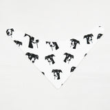 Baby Bandana Bib With Greyhound Dog Print Made From Double Layer Organic Cotton