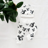 Pit Bull Dog Print Organic Cotton Unisex Baby Hat And Leggings Set