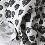 Pug Dog Print Organic Baby Muslin Swaddle Blanket Size 35" x 35"